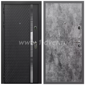 Входная дверь Армада Гарант Черная шагрень ФЛН-501 ПЭ Цемент темный 6 мм с установкой