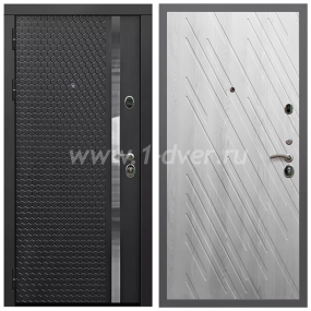Входная дверь Армада Гарант Черная шагрень ФЛН-501 ФЛ-86 Ясень ривьера айс 16 мм - легкие металлические двери с установкой