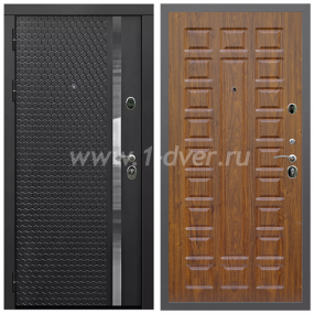 Входная дверь Армада Гарант Черная шагрень ФЛН-501 ФЛ-183 Мореная береза 16 мм - черные металлические двери  с установкой