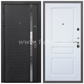 Входная дверь Армада Гарант Черная шагрень ФЛН-501 ФЛ-243 Белый матовый 16 мм - входные двери в Раменском с установкой