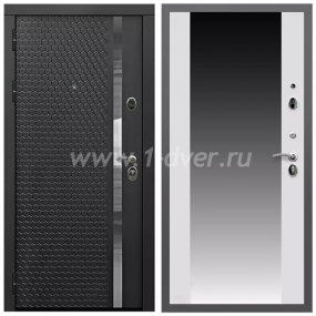 Входная дверь Армада Гарант Черная шагрень ФЛН-501 СБ-16 Белый матовый 16 мм - черные металлические двери  с установкой
