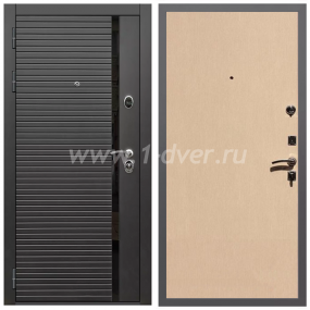 Входная дверь Армада Гарант Черная шагрень ФЛС-550 ПЭ Беленый дуб 6 мм - металлические двери по индивидуальным размерам с установкой
