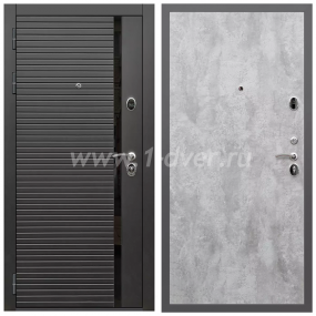 Входная дверь Армада Гарант Черная шагрень ФЛС-550 ПЭ Цемент светлый 6 мм с установкой