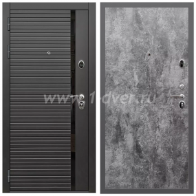 Входная дверь Армада Гарант Черная шагрень ФЛС-550 ПЭ Цемент темный 6 мм - теплые входные двери с установкой