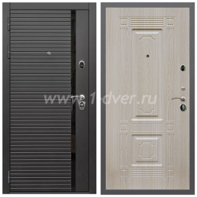 Входная дверь Армада Гарант Черная шагрень ФЛС-550 ФЛ-2 Беленый дуб 6 мм - входные двери российского производства с установкой