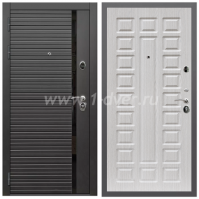 Входная дверь Армада Гарант Черная шагрень ФЛС-550 ФЛ-183 Сандал белый 16 мм - готовые металлические двери с установкой