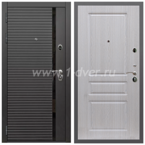 Входная дверь Армада Гарант Черная шагрень ФЛС-550 ФЛ-243 Беленый дуб 16 мм - легкие металлические двери с установкой