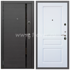 Входная дверь Армада Гарант Черная шагрень ФЛС-550 ФЛ-243 Белый матовый 16 мм - легкие металлические двери с установкой