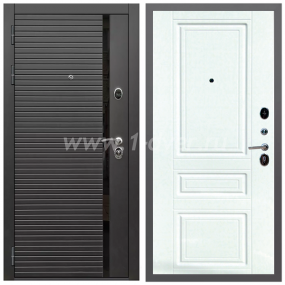 Входная дверь Армада Гарант Черная шагрень ФЛС-550 ФЛ-243 Ясень белый 16 мм - легкие металлические двери с установкой