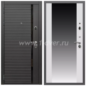 Входная дверь Армада Гарант Черная шагрень ФЛС-550 СБ-16 Белый матовый 16 мм - черные металлические двери  с установкой