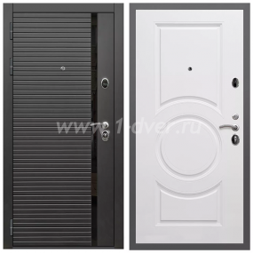 Входная дверь Армада Гарант Черная шагрень ФЛС-550 МС-100 Белый матовый 16 мм - входные двери в Подольске с установкой
