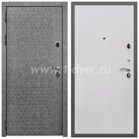 Входная дверь Армада Гарант Штукатурка графит ФЛ-502 (без стекла) ПЭ Белый ясень 6 мм - металлические двери по индивидуальным размерам с установкой