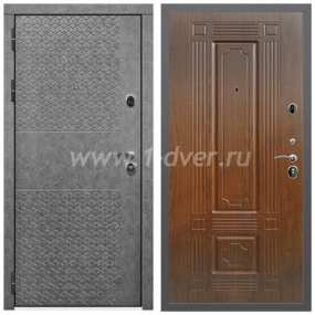Входная дверь Армада Гарант Штукатурка графит ФЛ-502 (без стекла) ФЛ-2 Мореная береза 16 мм - легкие металлические двери с установкой