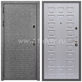 Входная дверь Армада Гарант Штукатурка графит ФЛ-502 (без стекла) ФЛ-183 Беленый дуб 16 мм - входные двери в Сергиевом Посаде с установкой