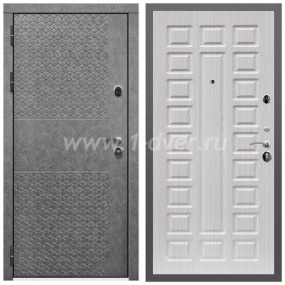 Входная дверь Армада Гарант Штукатурка графит ФЛ-502 (без стекла) ФЛ-183 Сандал белый 16 мм - входные двери в Люберцах с установкой