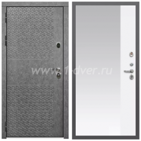 Входная дверь Армада Гарант Штукатурка графит ФЛ-502 (без стекла) ФЛЗ-Панорама-1 Белый матовый 16 мм с установкой