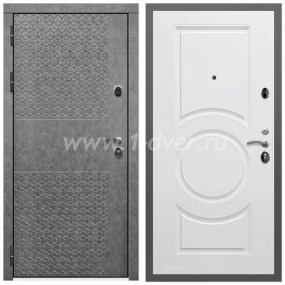 Входная дверь Армада Гарант Штукатурка графит ФЛ-502 (без стекла) МС-100 Белый матовый 16 мм - глухие металлические двери (входные) с установкой