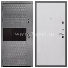 Входная дверь Армада Гарант Штукатурка графит ФЛС-502 ПЭ Белый ясень 6 мм - легкие металлические двери с установкой