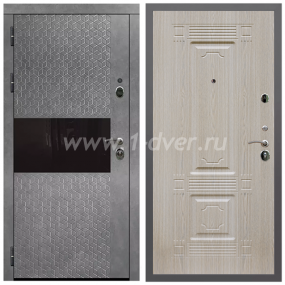 Входная дверь Армада Гарант Штукатурка графит ФЛС-502 ФЛ-2 Беленый дуб 16 мм - входные двери в Серпухове с установкой