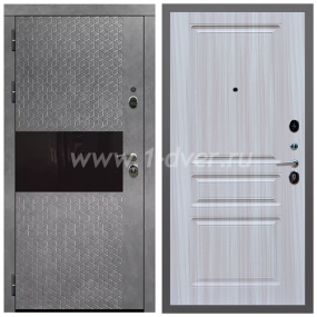 Входная дверь Армада Гарант Штукатурка графит ФЛС-502 ФЛ-243 Сандал белый 16 мм с установкой