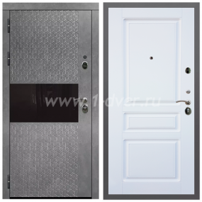Входная дверь Армада Гарант Штукатурка графит ФЛС-502 ФЛ-243 Белый матовый 16 мм - глухие металлические двери (входные) с установкой