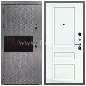 Входная дверь Армада Гарант Штукатурка графит ФЛС-502 ФЛ-243 Ясень белый 16 мм - входные двери в Сергиевом Посаде с установкой
