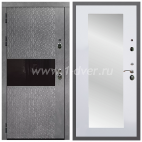 Входная дверь Армада Гарант Штукатурка графит ФЛС-502 ФЛЗ-Пастораль Белый матовый 16 мм - металлические двери с зеркалом с установкой