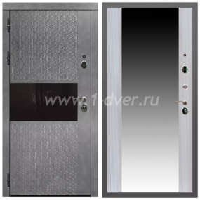 Входная дверь Армада Гарант Штукатурка графит ФЛС-502 СБ-16 Сандал белый 16 мм - металлические двери с зеркалом с установкой