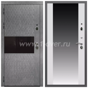 Входная дверь Армада Гарант Штукатурка графит ФЛС-502 СБ-16 Белый матовый 16 мм - металлические двери с зеркалом с установкой