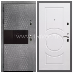 Входная дверь Армада Гарант Штукатурка графит ФЛС-502 МС-100 Белый матовый 16 мм - входные двери в Долгопрудном с установкой