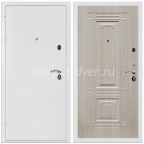 Входная дверь Армада Престиж ФЛ-2 Беленый дуб 6 мм - глухие металлические двери (входные) с установкой