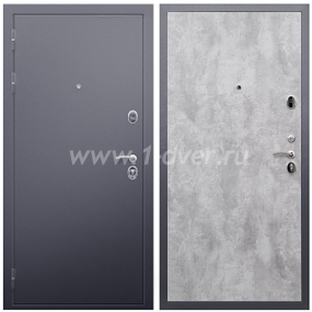 Входная дверь Армада Люкс Антик серебро ПЭ Цемент светлый 6 мм - двухконтурные входные двери с установкой