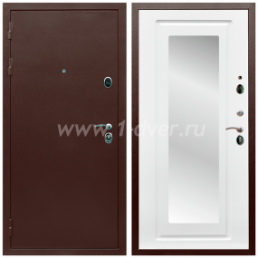 Входная дверь Армада Люкс Антик медь ФЛЗ-120 Ясень белый 16 мм - глухие металлические двери (входные) с установкой