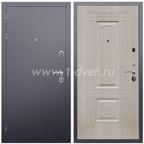 Входная дверь Армада Люкс Антик серебро ФЛ-2 Беленый дуб 16 мм с установкой