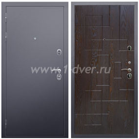 Входная дверь Армада Люкс Антик серебро ФЛ-57 Дуб шоколадный 16 мм - входные двери в Серпухове с установкой