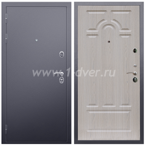 Входная дверь Армада Люкс Антик серебро ФЛ-58 Беленый дуб 6 мм - входные металлические двери антик серебро с установкой