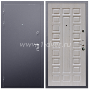Входная дверь Армада Люкс Антик серебро ФЛ-183 Сандал белый 16 мм - входные офисные двери с установкой