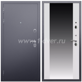 Входная дверь Армада Люкс Антик серебро СБ-16 Белый матовый 16 мм - глухие металлические двери (входные) с установкой