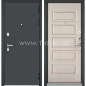Входная дверь Бульдорс (Mastino) Trust MASS-90 букле антрацит, дуб светлый матовый 9S-108 - металлические двери для дачи с установкой