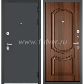 Входная дверь Бульдорс (Mastino) Trust MASS-90 букле антрацит, орех лесной 9SD-4 - металлические двери для дачи с установкой