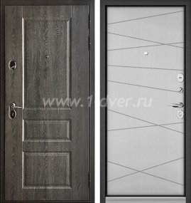 Входная дверь Бульдорс (Mastino) Trust Standart-90 БШ дуб графит 9SD-2, белый софт 9S-130 - металлические двери для дачи с установкой