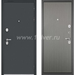 Входная дверь Бульдорс (Mastino) Trust Standart-90 черный муар металлик, орех пепельный 9S-100 - металлические двери для дачи с установкой