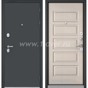 Входная дверь Бульдорс (Mastino) Trust Standart-90 черный муар металлик, дуб светлый матовый 9S-108 - входные двери в новостройку с установкой