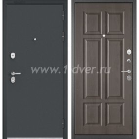 Входная дверь Бульдорс (Mastino) Trust Standart-90 черный муар металлик, дуб шале серебро 9S-109 - вторая входная металлическая дверь с установкой