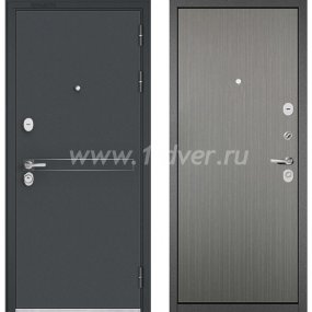 Входная дверь Бульдорс (Mastino) Trust Standart-90 черный муар металлик D-4, орех пепельный 9S-100 - входные двери российского производства с установкой