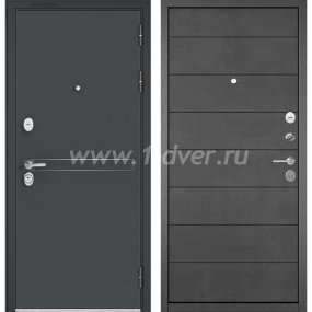 Входная дверь Бульдорс (Mastino) Trust Standart-90 черный муар металлик D-4, бетон темный 9S-135 - металлические двери 1,5 мм с установкой