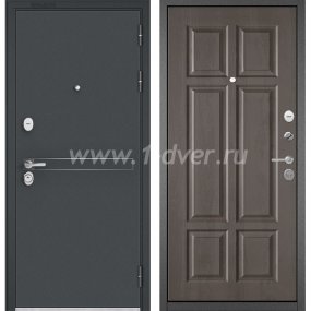Входная дверь Бульдорс (Mastino) Trust Standart-90 черный муар металлик D-4, дуб шале серебро 9S-109 - герметичные входные двери с установкой