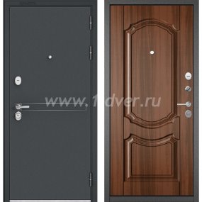 Входная дверь Бульдорс (Mastino) Trust Standart-90 черный муар металлик D-4, орех лесной 9SD-4 - металлические двери 1,5 мм с установкой