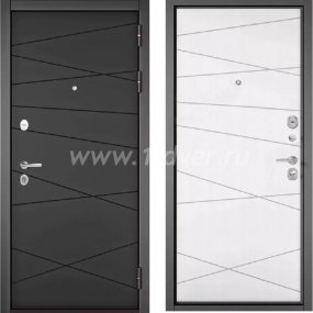 Входная дверь Бульдорс (Mastino) Trust Standart-90 БГ графит софт 9S-130, белый софт 9S-130 - стандартные входные двери с установкой