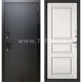 Входная дверь Бульдорс (Mastino) Trust MASS-90 черный матовый 9S-181, белый софт 9SD-2 с установкой